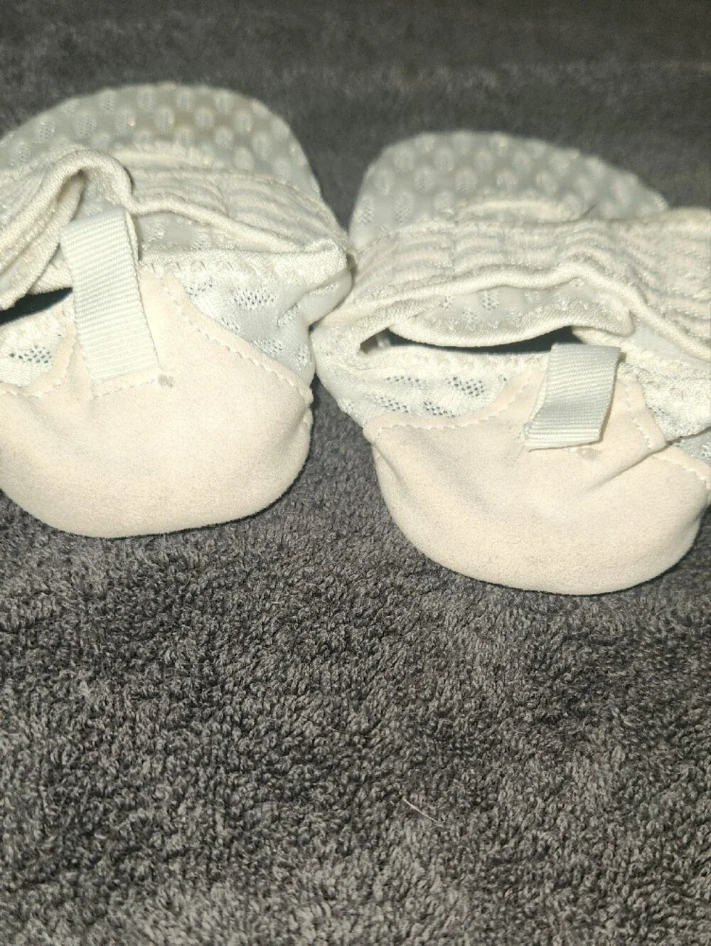 Baby Water Shoes - Breathable Cream Mesh Slip-Ons